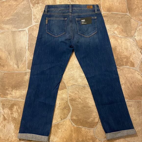 Paige Brigette Boyfriend Skinny Jeans Emmett Destructed Distressed Blue NEW 25 - Picture 7 of 9